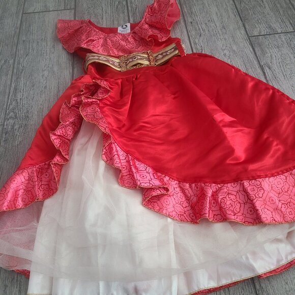 Disney Store Elena of Avalor Red Princess Dress Costume Size 4 - Picture 6 of 10